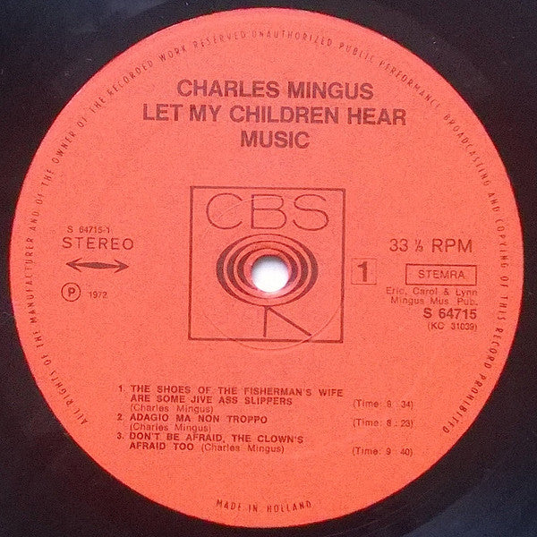 Charles Mingus ~ Let My Children Hear Music (Vinyl) - Djungel & Jazz
