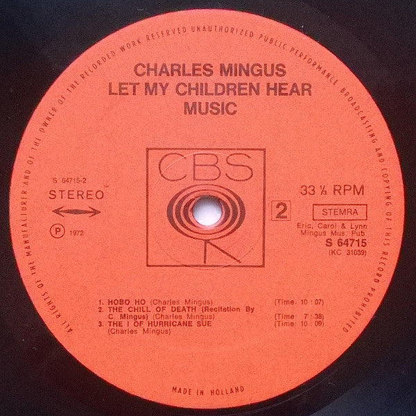 Charles Mingus ~ Let My Children Hear Music (Vinyl) - Djungel & Jazz