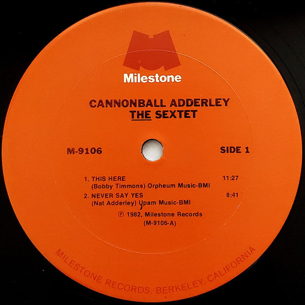 Cannonball Adderley ~ The Sextet (Vinyl) - Djungel & Jazz