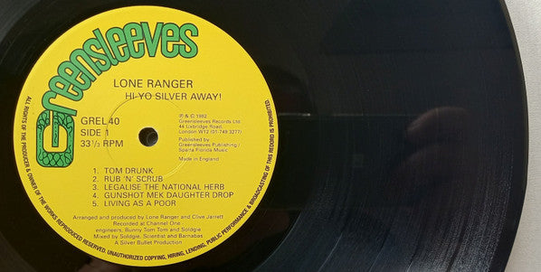 Lone Ranger : Hi-Yo, Silver, Away! (LP, Album, RE)