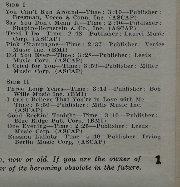Jimmy Rushing ~ Rushing Lullabies (Vinyl) - Djungel & Jazz