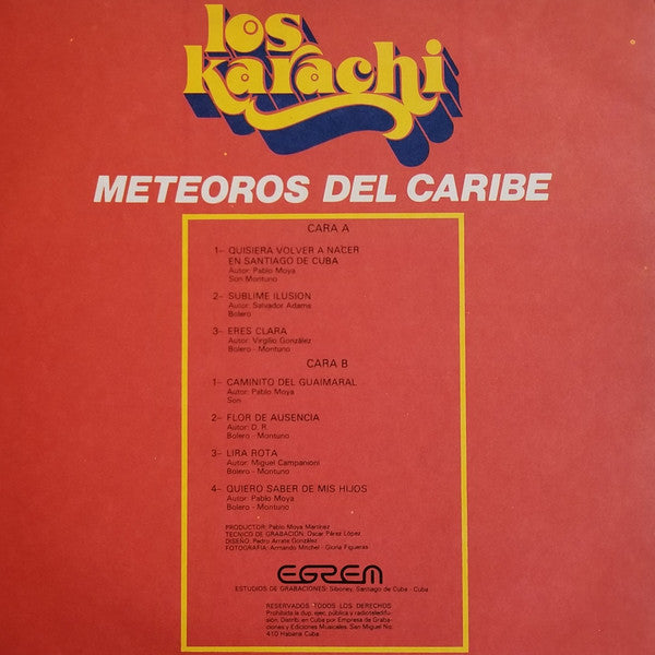 Los Karachi ~ Meteoros Del Caribe (Vinyl) - Djungel & Jazz