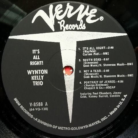 Wynton Kelly Trio ~ It's All Right! (Vinyl) - Djungel & Jazz