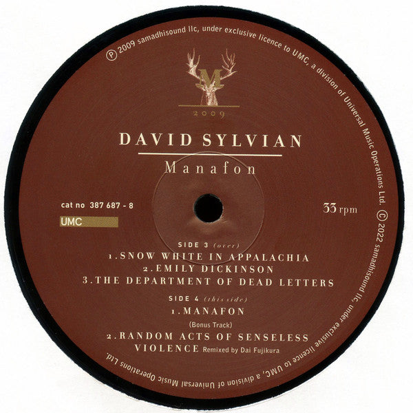 David Sylvian : Manafon (2xLP, Album, RE, 180)