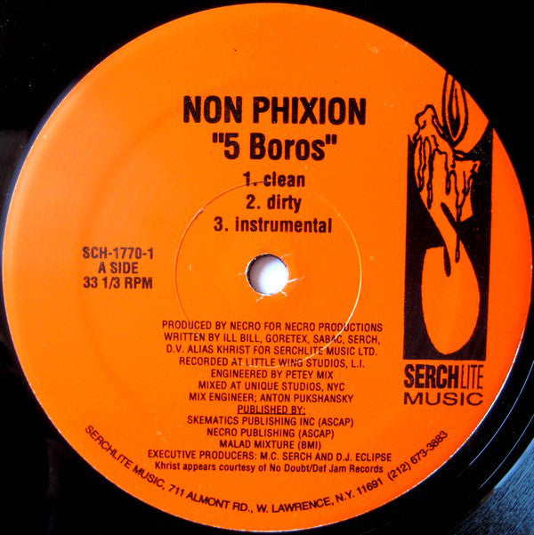 Non Phixion ~ 5 Boros / Four W's (Vinyl) - Djungel & Jazz