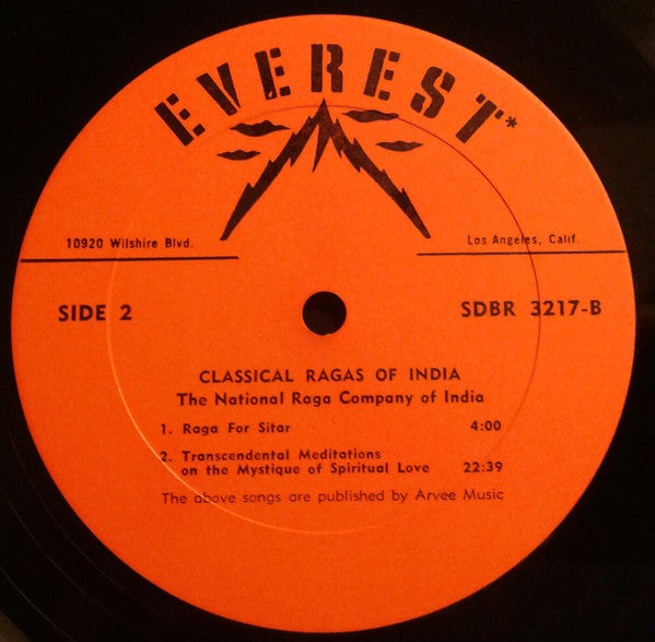 The National Raga Company Of India ~ Classical Ragas Of India (Vinyl) - Djungel & Jazz