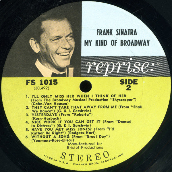 Frank Sinatra ~ My Kind Of Broadway (Vinyl) - Djungel & Jazz