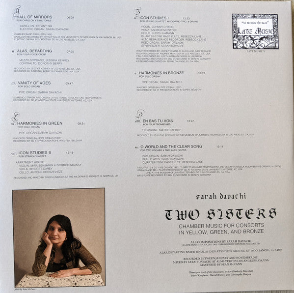 Sarah Davachi ~ Two Sisters (Vinyl) - Djungel & Jazz