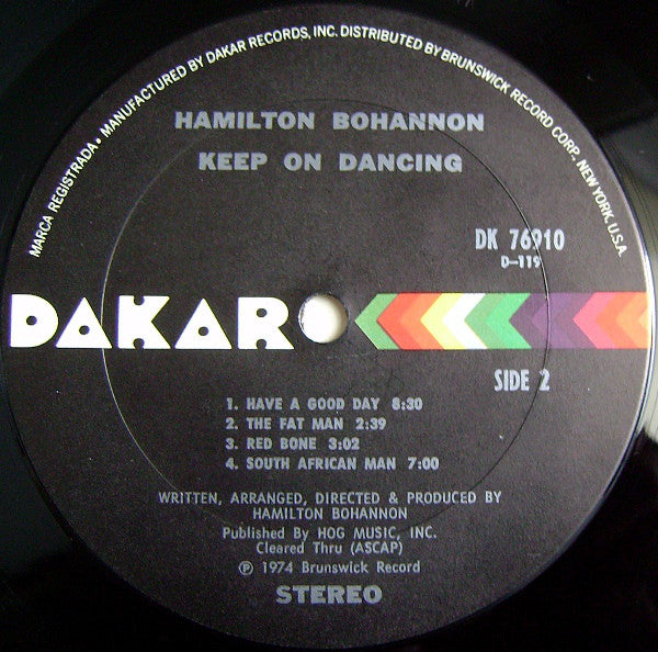 Hamilton Bohannon ~ Keep On Dancin' (Vinyl) - Djungel & Jazz