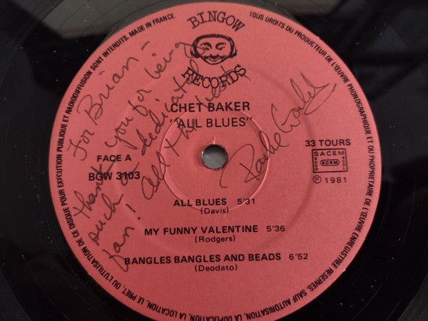 Rachel Gould - Chet Baker - All Blues (Vinyl)