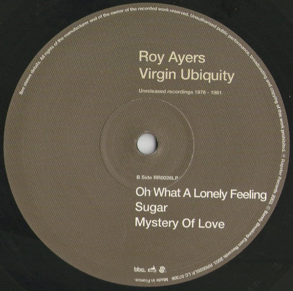 Roy Ayers : Virgin Ubiquity (Unreleased Recordings 1976-1981) (2xLP, Album, Comp)