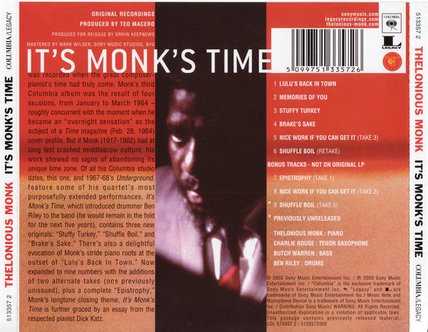 Thelonious Monk ~ It's Monk's Time (Vinyl) - Djungel & Jazz