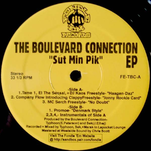 The Boulevard Connection ~ Sut Min Pik EP (Vinyl) - Djungel & Jazz