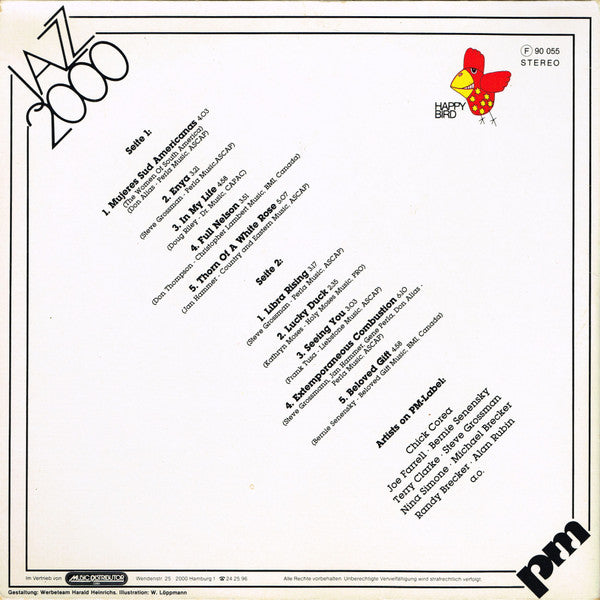 Elvin Jones, Jan Hammer, Frank Tusa, Terry Clarke, David Liebman, Gene Perla ~ Jazz 2000 (Vinyl) - Djungel & Jazz