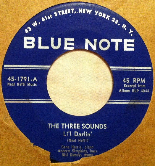 The Three Sounds : Li'l Darlin' (7")