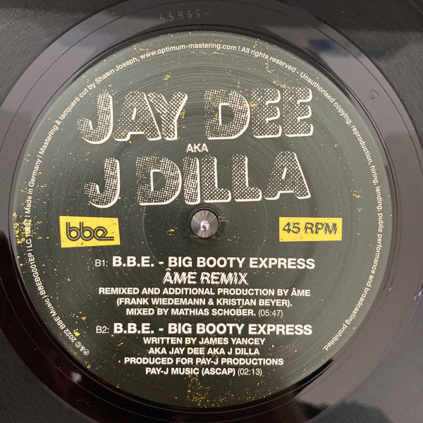 Jay Dee aka J Dilla : B.B.E. - Big Booty Express (12", EP)