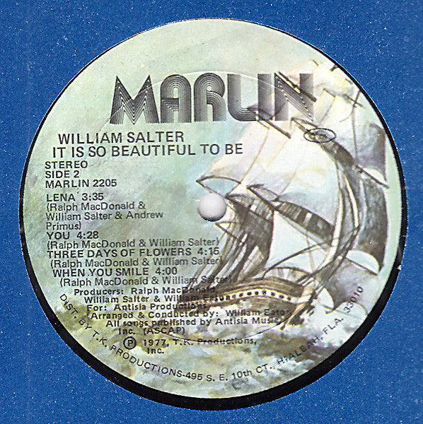 William Salter ~ It Is So Beautiful To Be (Vinyl) - Djungel & Jazz