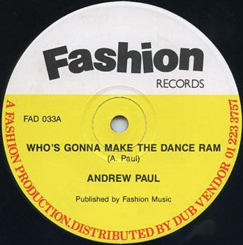 Andrew Paul : Who's Gonna Make The Dance Ram / Twinkle Little Star (12")