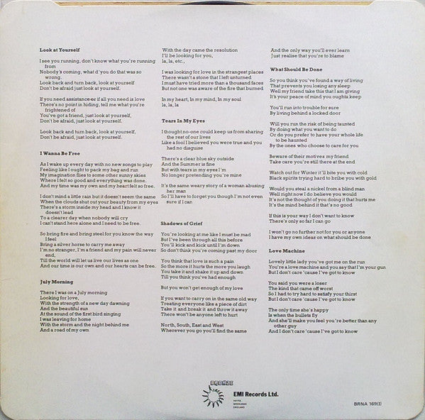 Uriah Heep : Look At Yourself (LP, Album, RE)
