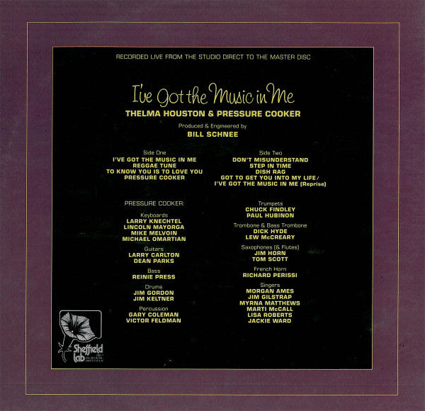 Thelma Houston & Pressure Cooker : I've Got The Music In Me (LP, Album, Ltd, Dir)