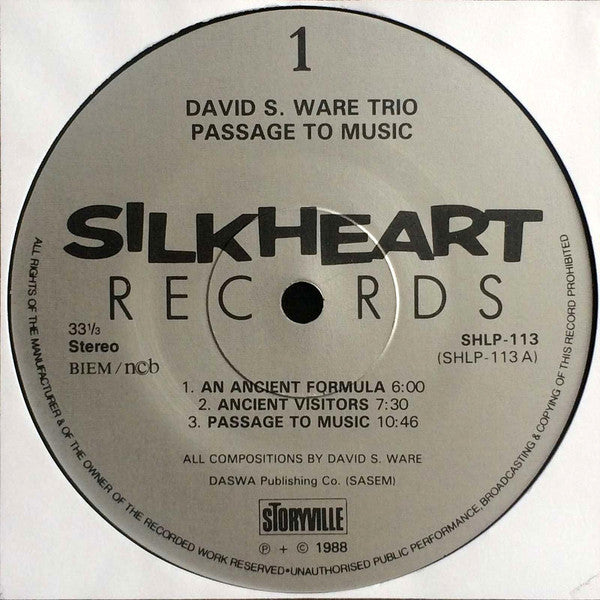 David S. Ware Trio ~ Passage To Music (Vinyl) - Djungel & Jazz