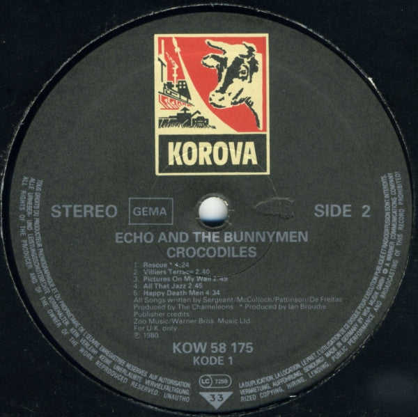 Echo And The Bunnymen ~ Crocodiles (Vinyl) - Djungel & Jazz
