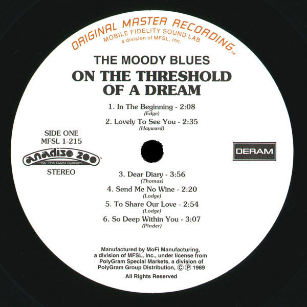 The Moody Blues ~ On The Threshold Of A Dream (Vinyl) - Djungel & Jazz