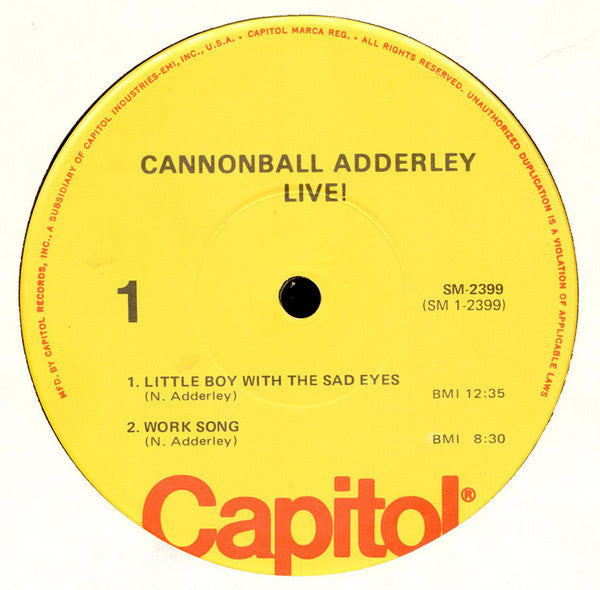 Cannonball Adderley ~ Live! (Vinyl) - Djungel & Jazz