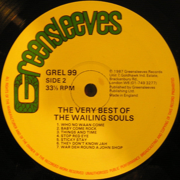 Wailing Souls : The Very Best Of (LP, Comp)