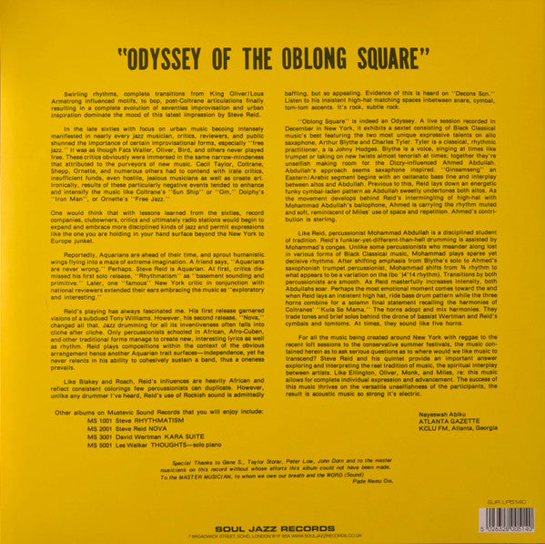 Steve Reid (2) : Odyssey Of The Oblong Square (LP, Album, Ltd, RE, Gol)