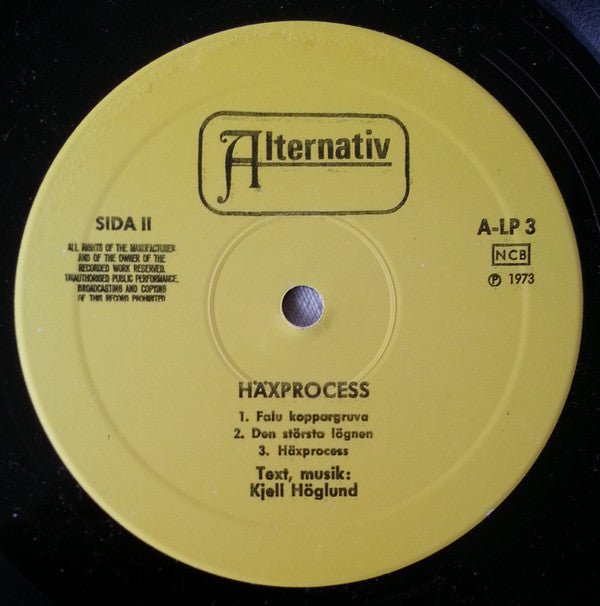 Kjell Höglund : Häxprocess (LP, Album, RP)