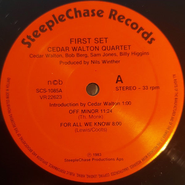 Cedar Walton Quartet ~ First Set (Vinyl) - Djungel & Jazz