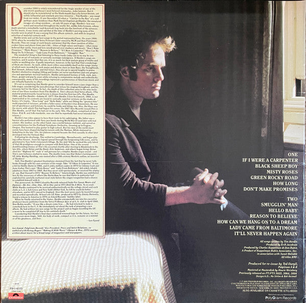 Tim Hardin ~ The Tim Hardin Memorial Album (Vinyl) - Djungel & Jazz