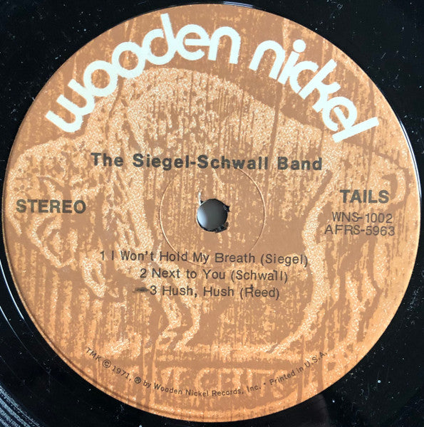 The Siegel-Schwall Band ~ The Siegel-Schwall Band (Vinyl) - Djungel & Jazz