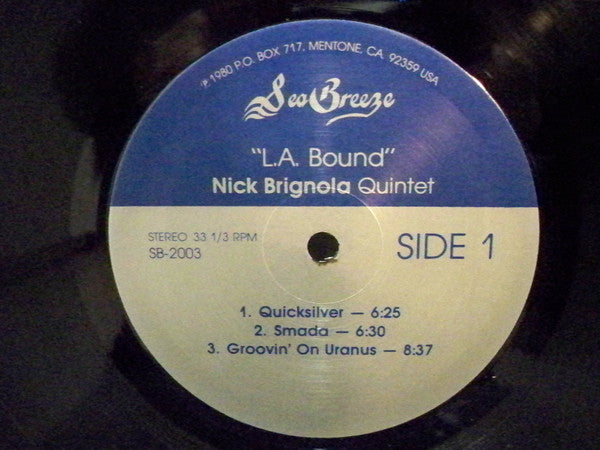 Nick Brignola Quintet Featuring Bill Watrous ~ L.A. Bound (Vinyl) - Djungel & Jazz