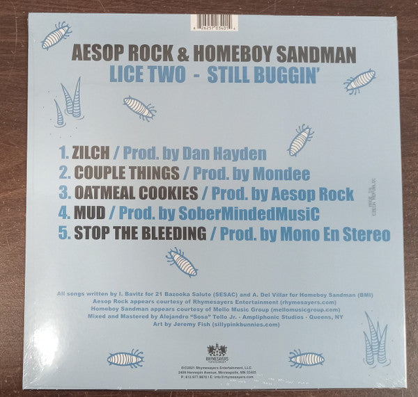 Aesop Rock & Homeboy Sandman : Lice Two - Still Buggin' (12", EP)