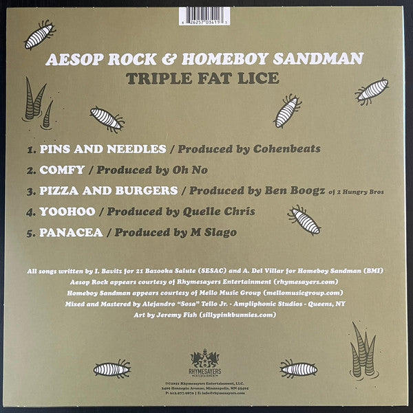 Aesop Rock & Homeboy Sandman : Triple Fat Lice (12", EP)