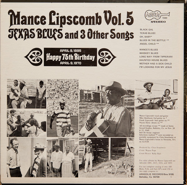 Mance Lipscomb ~ Mance Lipscomb Vol. 5 (Vinyl) - Djungel & Jazz