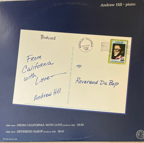 Andrew Hill ~ From California With Love (Vinyl) - Djungel & Jazz