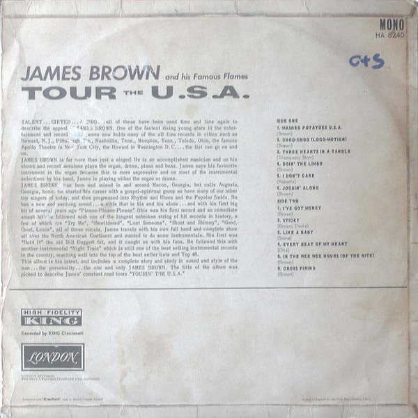 James Brown & The Famous Flames : Tour The U.S.A. (LP, Mono)