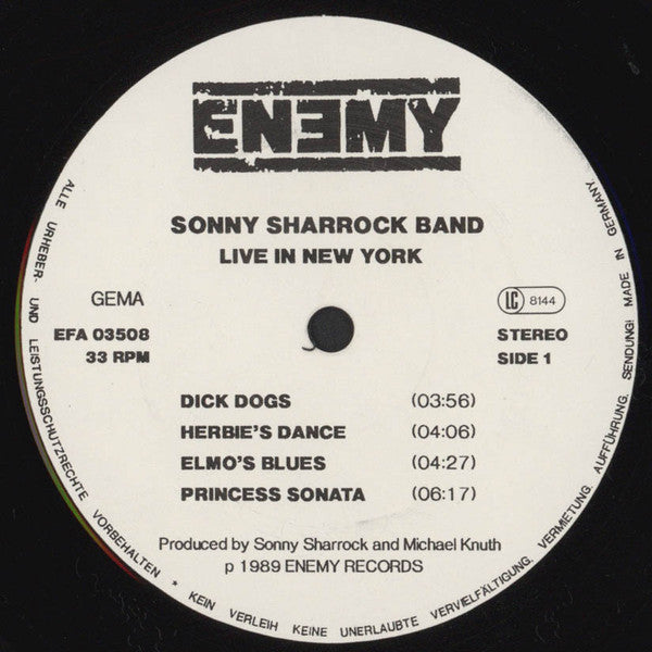 Sonny Sharrock Band ~ Live In New York (Vinyl) - Djungel & Jazz