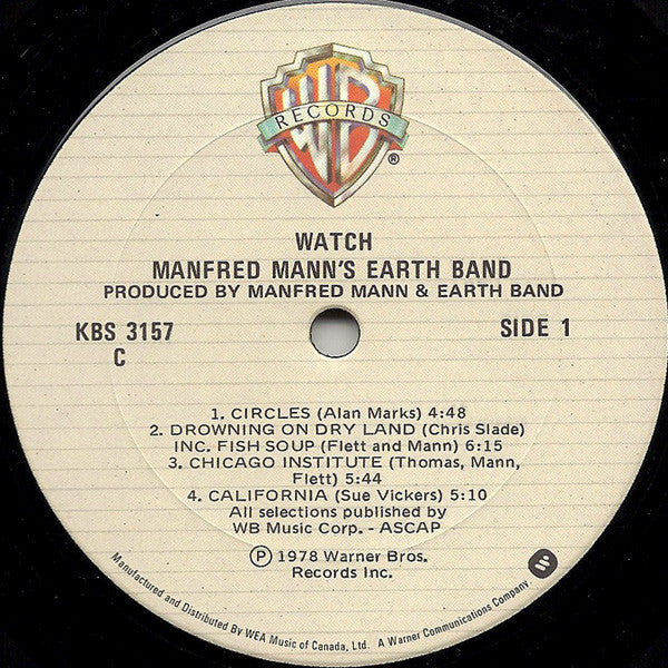 Manfred Mann's Earth Band : Watch (LP, Album, Don)