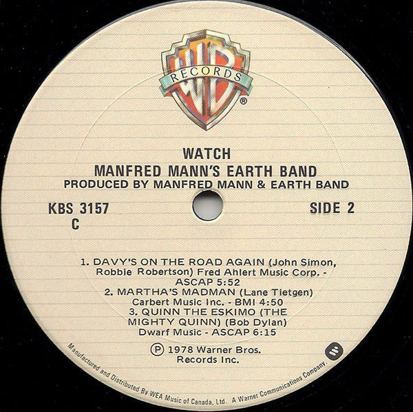 Manfred Mann's Earth Band : Watch (LP, Album, Don)