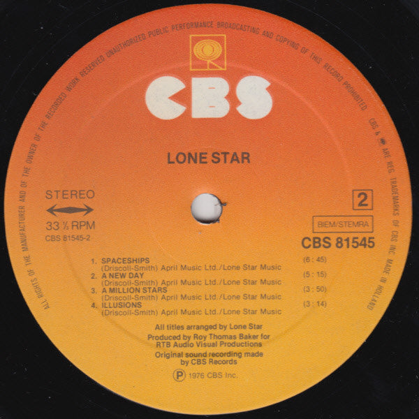 Lone Star  ~ Lone Star (Vinyl) - Djungel & Jazz