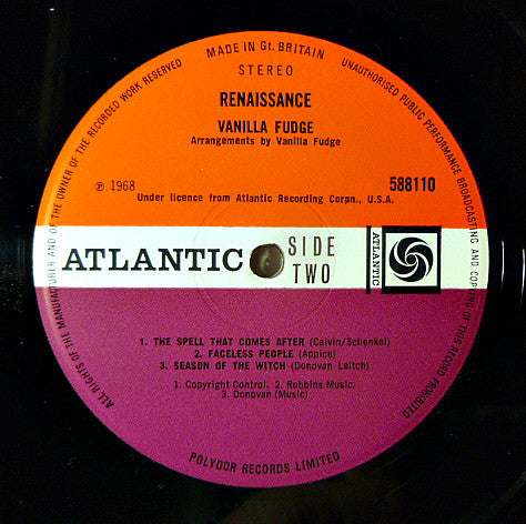 Vanilla Fudge ~ Renaissance (Vinyl) - Djungel & Jazz