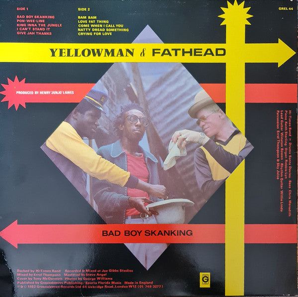 Yellowman & Fathead : Bad Boy Skanking (LP, Album)