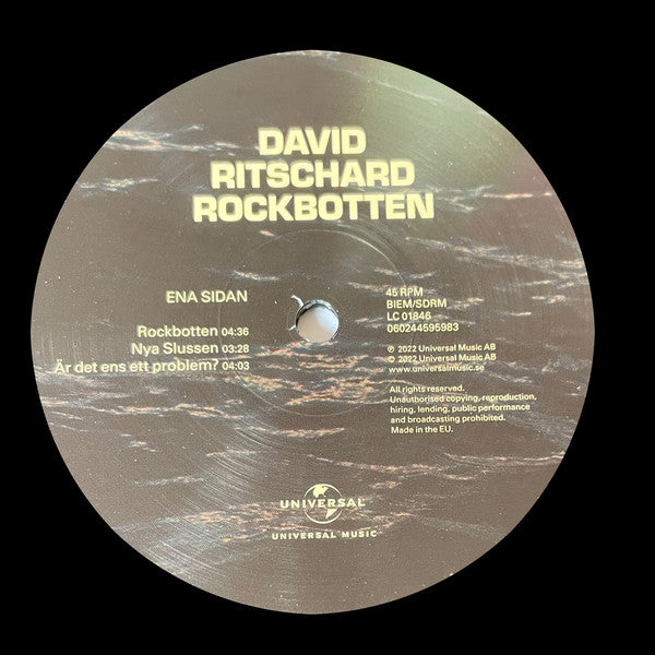 David Ritschard : Rockbotten (12", EP, Ltd)