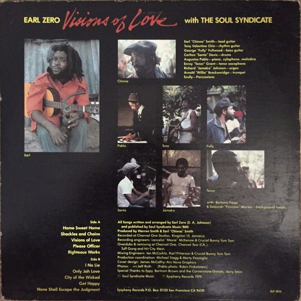 Earl Zero With The Soul Syndicate ~ Visions Of Love (Vinyl) - Djungel & Jazz