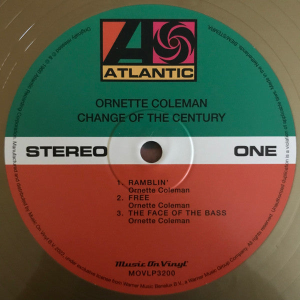 Ornette Coleman : Change Of The Century (LP, Album, Ltd, Num, RE, Gol)