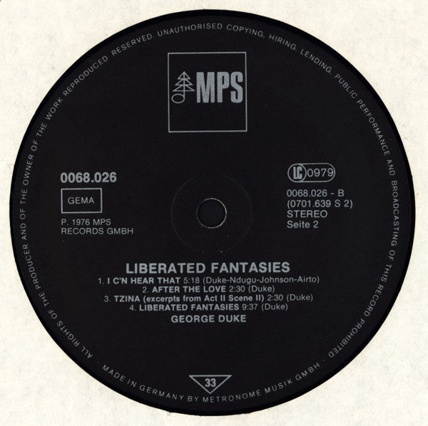 George Duke : Liberated Fantasies (LP, Album, RE)